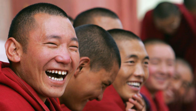 One does not usually associate peace-loving Buddhist monks with violence © Getty Images