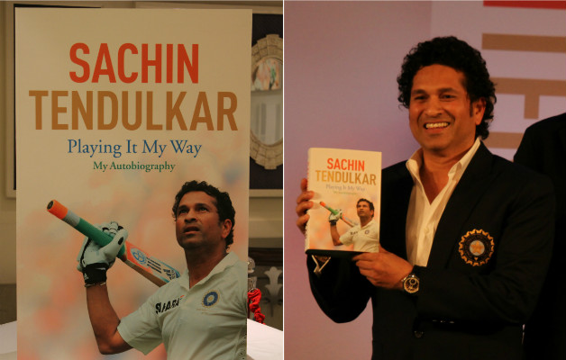 Sachin Tendulkar launched his autobiography at the ITC Maratha in Mumbai on Wednesday. Photo Courtesy: Abhijit Banare