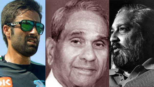 (From left) Fatehsinhrao Gaekwad, Madhusudan Rege (Maharashtra), and Parvez Rasool (Jammu and Kashmir) are the only captains to beat Bombay in their Ranji Trophy opening matches © Getty Images, saamana.com and IANS