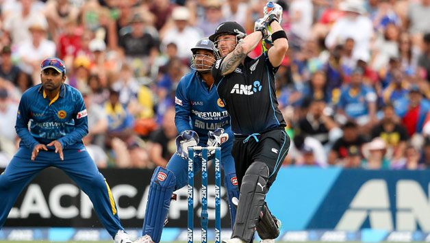 Brendon McCullum (above) was dismissed for 117 by Jeevan Mendis after being caught by him © Getty Images