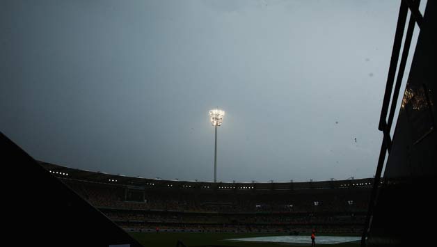 The Brisbane Cricket Ground, more commonly known as 'The Gabba', was hit by a hail storm during the Ashes 2013-14 © Getty Images