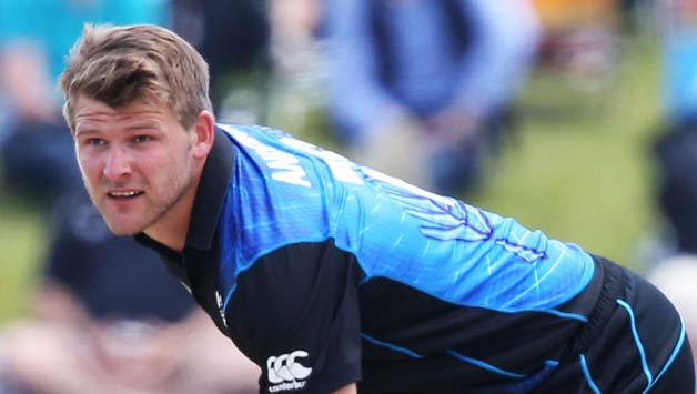 Corey Anderson got three wickets for 18 runs, including the important scalps of Richie Berrington and Matt Machan © Getty Images