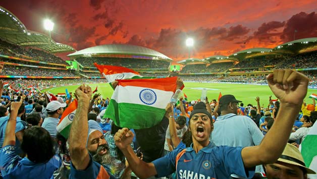 Indian fans at the Adelaide Oval during the India versus Pakistan clash © Getty Images