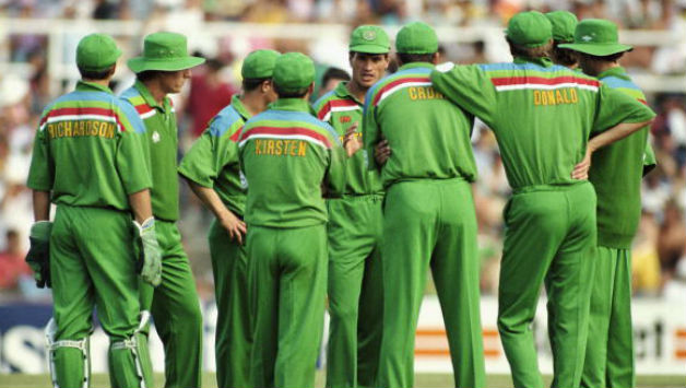 A historic moment: The first South African team to play a World Cup match © Getty Images