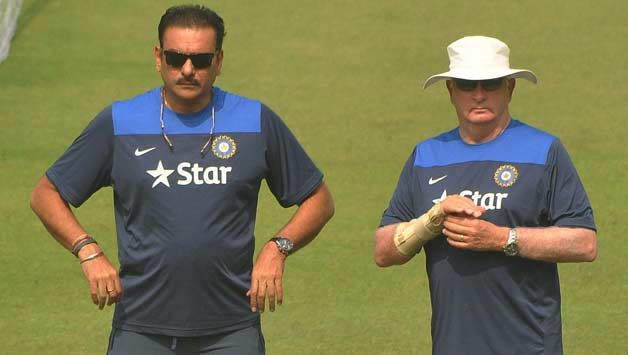 Reports claim Duncan Fletcher's (right) role has been compromised ever since Ravi Shastri (right) has become team manager © Getty Images