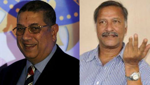 In a private gathering of the N Srinivasan (left) faction, the Tamil Nadu strongman has expressed his desire to see Shivlal Yadav being supported by the East Zone units © Getty Images