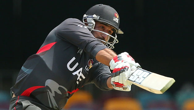 Amjad Ali (Above) was the first batsman dismissed for UAE © Getty Images