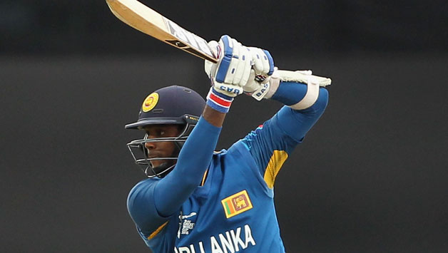 Angelo Mathews scored 50 of just 20 deliveries against Scotland © Getty Images