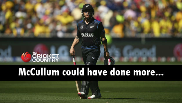 Brendon McCullum was out for his first duck of the tournament © Getty Images