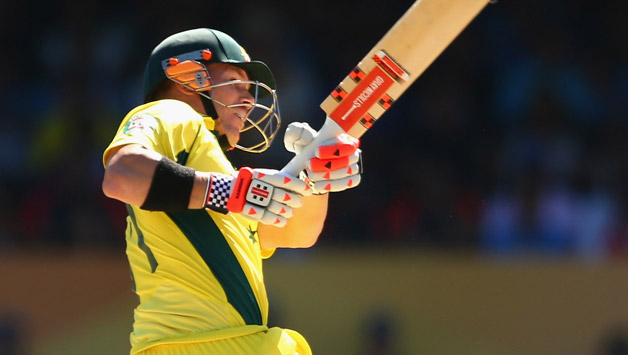 David Warner (above) was dismissed for a healthy 45 by fast-bowler, Matt Henry after being caught by Grant Elliott at deep square leg © Getty Images