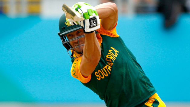 AB de Villiers contributed 60, while Faf du Plessis (above) contributed 40 in the 100-run stand © Getty Images