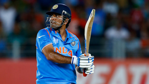 MS Dhoni (above) was dismissed for mere six by fast-bowler, Taskin Ahmed after being caught by Nasir Hossain at covers © Getty Images