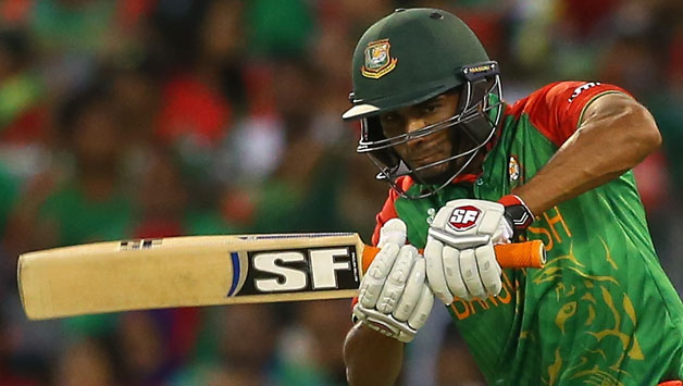 Mahmudullah (above) was dismissed for a healthy 62 by Iain Wardlaw after being bowled up by him © Getty Images
