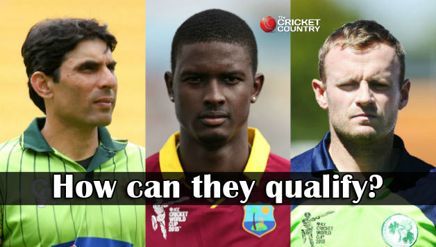     From left: Misbah-ul-Haq, Jason Holder and William Porterfield © Getty Images