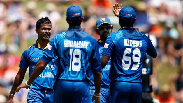 Nuwan Kulasekara (left) was the pick of the bowlers taking 3 wickets for 20 runs © Getty Images