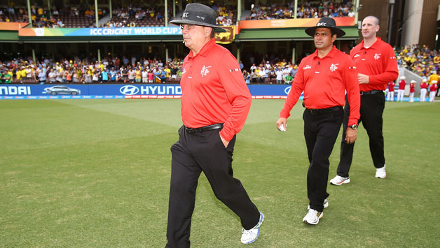 Ian Gould (left) will be officiating in the first semi-final between New Zealand and South Africa at Auckland © Getty Images