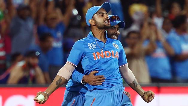Stuart Thompson was unfortunately run out for a mere couple after miscommunication with John Mooney led Virat Kholi (above) hit the stumps directly © Getty Images