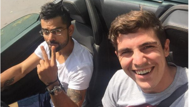 Virat Kohli (Left) and Sean Abbott (Right) Photo Courtesy: Sean Abbott's Twitter page