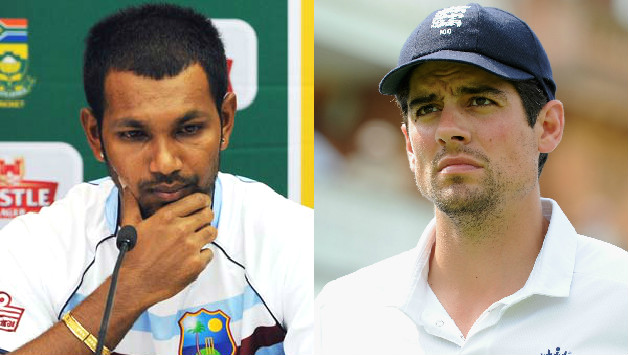 Denesh Ramdin (Left) and Alastair Cook (Right) will look to lead their respective sides to a victory © Getty Images