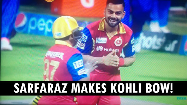 Sarfaraz Khan (Left) Virat Kohli (Right) Photo courtesy: Screenshot from Sony Six