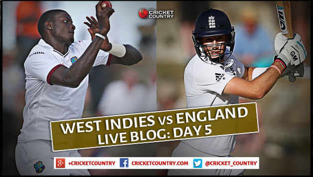 West Indies face a precarious situation at the start of the fifth day with a score of 98 for two © Getty Images