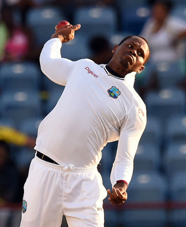Marlon Samuels (Above) got the wicket of Gary Ballance © Getty Images