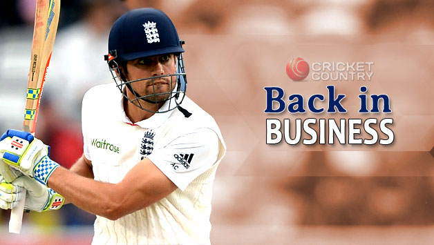Alastair Cook has scored his first century at home since 2012 in style © Getty Images