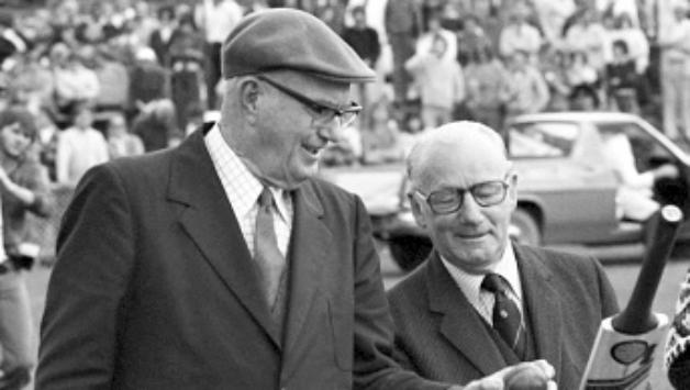 Though they look quite cordial in this photograph, Bill O’Reilly and Don Bradman were not the best of friends during their playing days © Getty Images