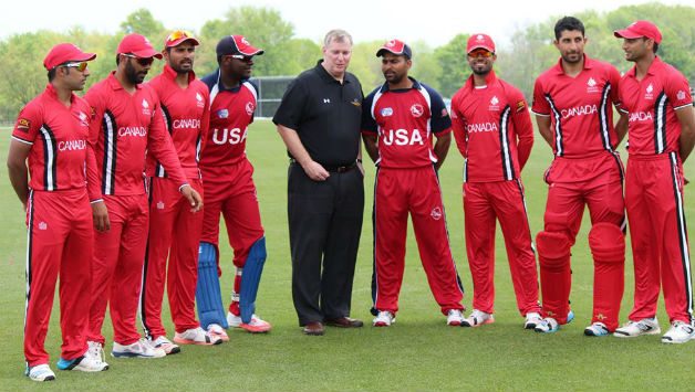 The victorious Canada team with the runners up USA. Picture Courtesy: ICC Americas