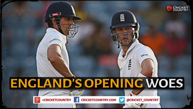 Alastair Cook and Jonathan Trott could add a total of only 153 runs for the opening wicket in six games in the Test series against West Indies © Getty Images