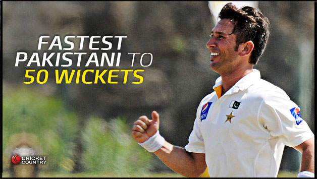 Yasir Shah got to the milestone in his ninth Test © AFP