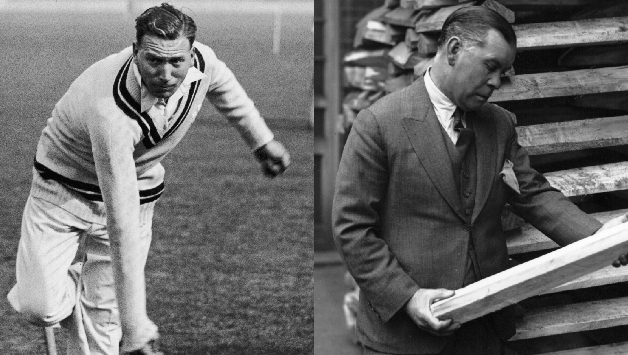 Alf Gover (left) went on to become one of the greatest coaches, but he never stood a chance against the shrewd Patsy Hendren © Getty Images
