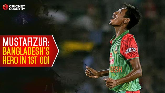 Mustafizur Rahman rattled India in his first ODI © AFP