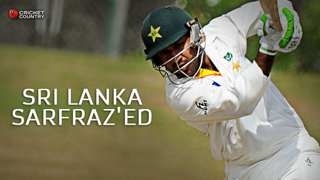 Sarfraz Ahmed was dismissed just four runs short of his fourth Test century © AFP