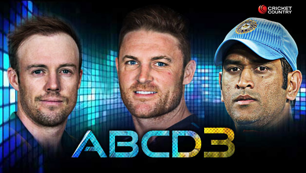 (From left) AB de Villiers, Brendon McCullum and MS Dhoni © Getty Images