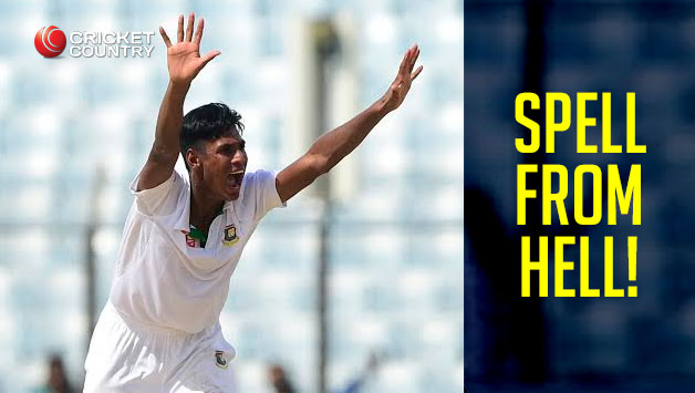 Mustafizur Rahman picked up four for 37 on Test debut © AFP