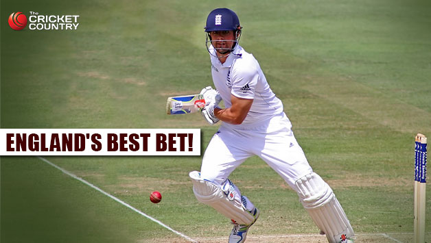 Alastair Cook battled hard with an innings of 96 off 233 balls on Day 3 at Lord's © Getty Images