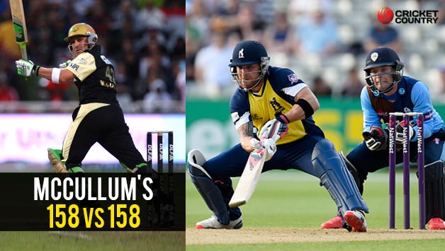 Brendon McCullum now has two of the three highest T20 scores © 