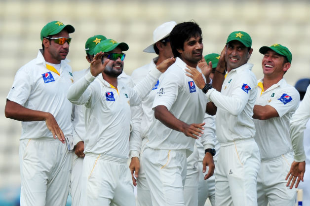 Rahat Ali celebrating a wicket