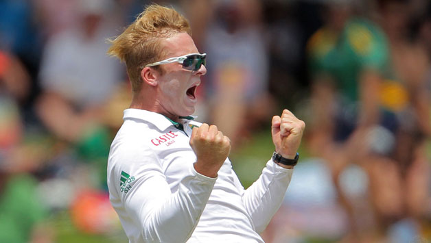 Simon Harmer was impressive against West Indies in his debut Test series © Getty Images