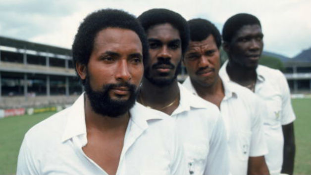 Michael Holding (second from front) and Joel Garner (extreme back) were phenomenal bowlers, but they did bowl wides in ODIs © Getty Images