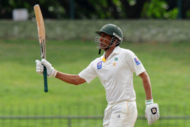 Younis Khan is still batting well past a century and will look to guide Pakistan home after the lunch break © AFP