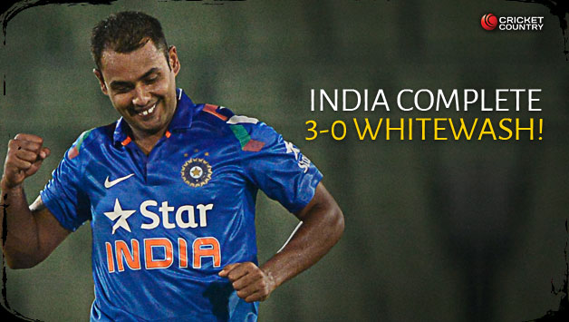 Stuart Binny finished with 3 for 55 © AFP