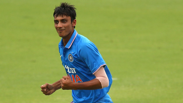 Akshar Patel (above) struck in the fourth over of the day’s play to remove South Africa A opener Reeza Hendricks © IANS (File Photo)