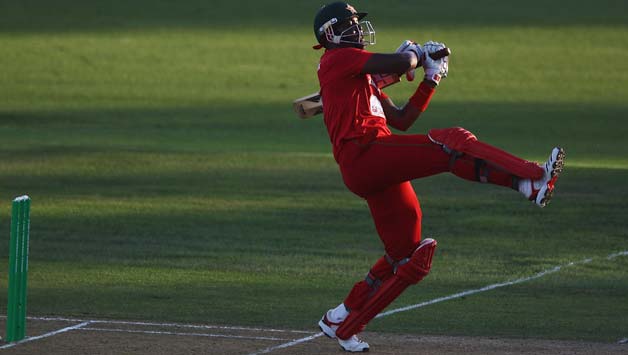 Hamiltom Masakadza (above) was dismissed for mere six by fast-bowler, Adam Milne © Getty Images (File Photo)