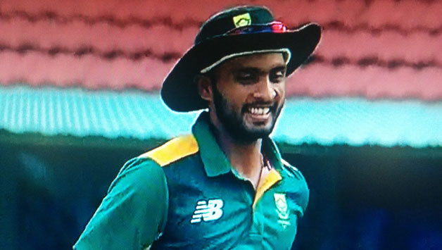 Mandeep Singh came onto the field to field for South Africa A. Photo courtesy: Screenshot