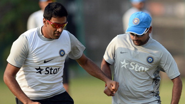 Ravichandran Ashwin (left) and Amit Mishra have been exceptional in India's first two Tests against Sri Lanka © AFP