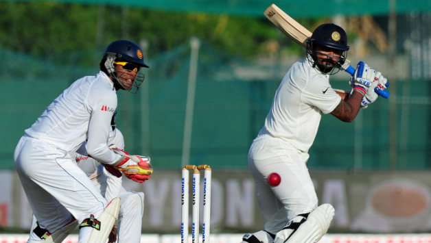 Murali Vijay scored a brilliant 82 in 2nd innings at Colombo © AFP