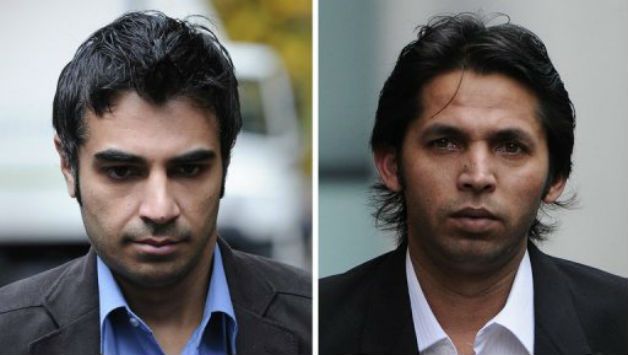 Disgraced Pakistan cricketers Salman Butt and Mohammad Asif © AFP
