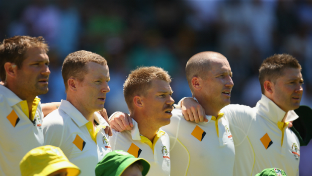 The Australian retirees of Ashes 2015 (from left to right, barring David Warner in the middle): Ryan Harris, Chris Rogers, Brad Haddin and Michael Clarke © Getty Images